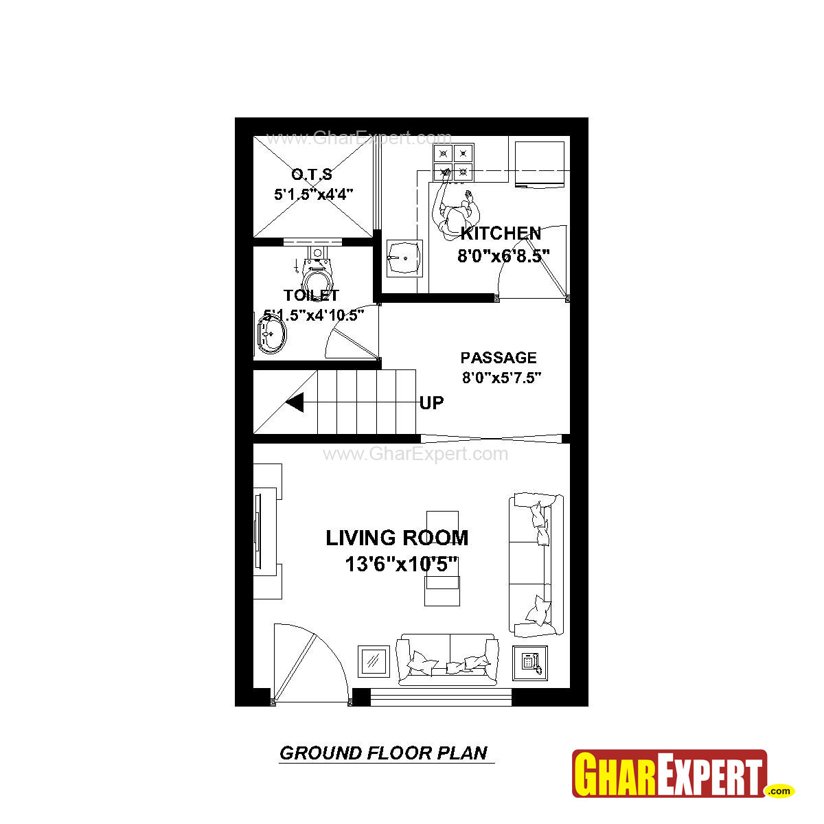 House Plan For 13 Feet By 45 Feet Plot House Plan Ideas