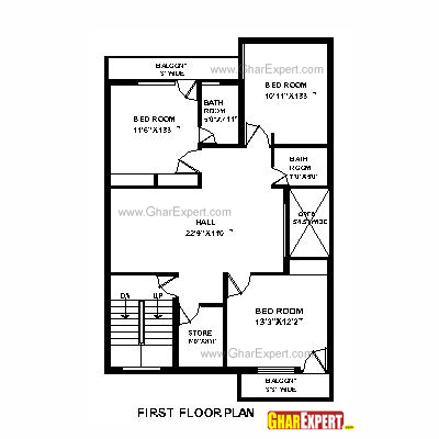 House Plan For 30 Feet By 50 Feet Plot (plot Size 167 Square Yards)