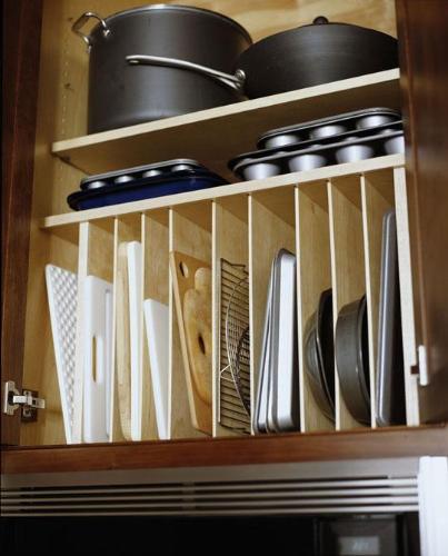 Cabinets with wooden dowel