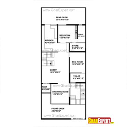 House Plan for 30 Feet by 75 Feet plot (Plot Size 250 Square Yards) 