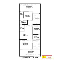 House Plan for 30 Feet by 75 Feet plot (Plot Size 250 Square Yards) 