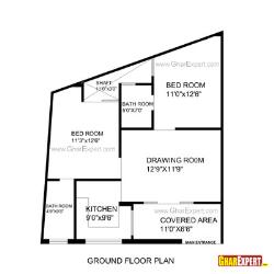 House Plan for 30 Feet by 35 Feet plot (Plot Size 117 Square Yards)